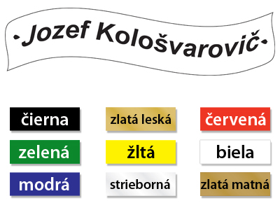 Pekná plastová menovka použiteľná na dvere a schránku. Farebný plast o hrúbke 1,2 mm.Kvalitná a dobre vyzerajúca menovka vhodne reprezentujúca vašu spoločnosť či firmu? Áno u nás. Objednajte si menovku na dvere vašej kancelárie, či schránky z našej širokej ponuky tvarov, farieb, typov písma a druhov povrchu. Vyberte si z farieb ako je čierna, biela, žltá, modrá, zlatá, strieborná a zelená a typov povrchu ako je matný a lesklý. Uchytíte ju prostredníctvom šikovnej samolepiacej pásky umiestnenej na jej zadnej strane. Drží na akomkoľvek povrchu. Ak máte záujem o otvory na priskrutkovanie, nie je problém. V prípade individuálneho riešenia, mimo našej ponuky, nás prosím kontaktujte e-mailom alebo telefonicky.