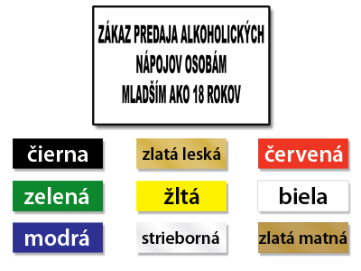 Plastový označovací piktogram na dvere.

Druh materiálu:	farebný plast, hrúbka 1,2 mm