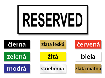 Plastový označovací piktogram na dvere, stôl...