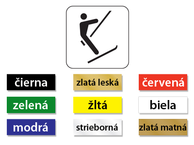 Plastový označovací piktogram.

Druh materiálu:	farebný plast, hrúbka 1,2 mm
