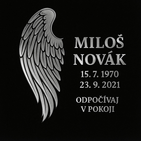 Dôstojná náhrobná tabuľka - bezúdržbová a elegantná
  Výroba z hliníkového kompozitu s výrazným leskom. Materiál je trvácny a nevyžaduje špeciálnu starostlivosť. Vzhľad ostáva dlhodobo krásny aj pri pôsobení počasia.

  Výhody produktu
  
    Alu kompozit - odolnosť voči UV, dažďu, mrazu.
    Reprezentatívny lesk - moderný a dôstojný vzhľad.
    Jednoduchá údržba - rýchle čistenie.
    Gravírovanie na mieru - text, motívy, foto.
    Skvelá hodnota - kvalita za rozumnú cenu.
  

  Možnosti prispôsobenia
  
    Meno, dátumy, venovanie, citát.
    Fotografia s profesionálnymi úpravami.
    Čierny/strieborný alebo strieborný/čierny kontrast.
    Rozmery podľa požiadavky.
  

  Špecifikácia
  
    Materiál: ACP/Dibond.
    Povrch: vysoký lesk, poveternostná odolnosť.
    Spracovanie: presné hrany, výrazný gravír.
  

  Montážne možnosti
  
    Lepiace podložky alebo otvory na skrutky.
    Poradenstvo k inštalácii.
  